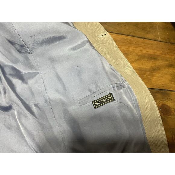 Brad Whitney Western Mens 44L Gray Light Blue Corduroy Sports Coat Jacket Blazer - Picture 11 of 16